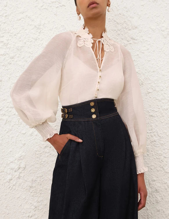 ZIMMERMANN Rebellion Collared Blouse