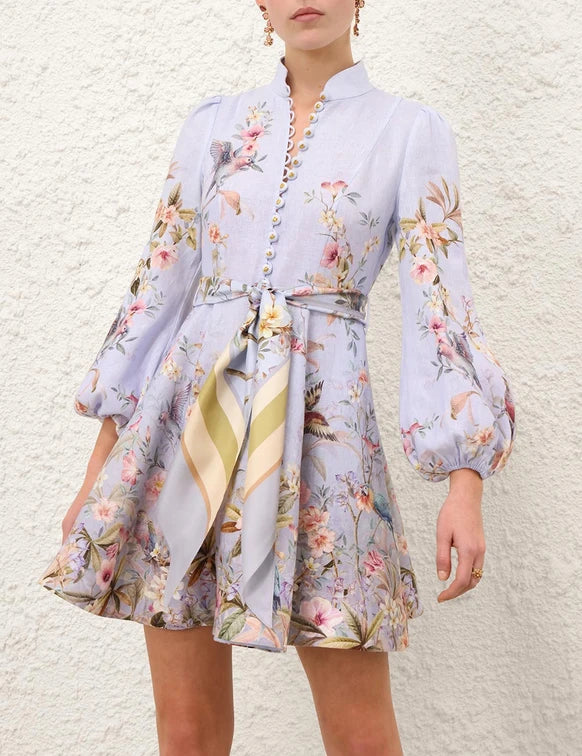 ZIMMERMANN Rebellion Button Mini Dress