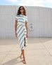 TANYA TAYLOR Short Sleeve Striped Cody Dress