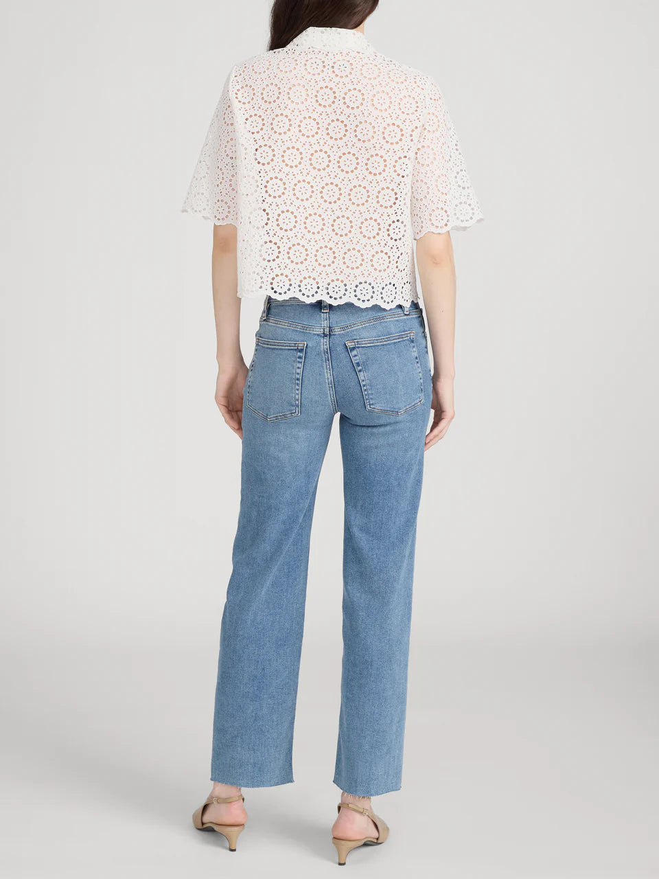 FRAME The Petal Eyelet Shirt