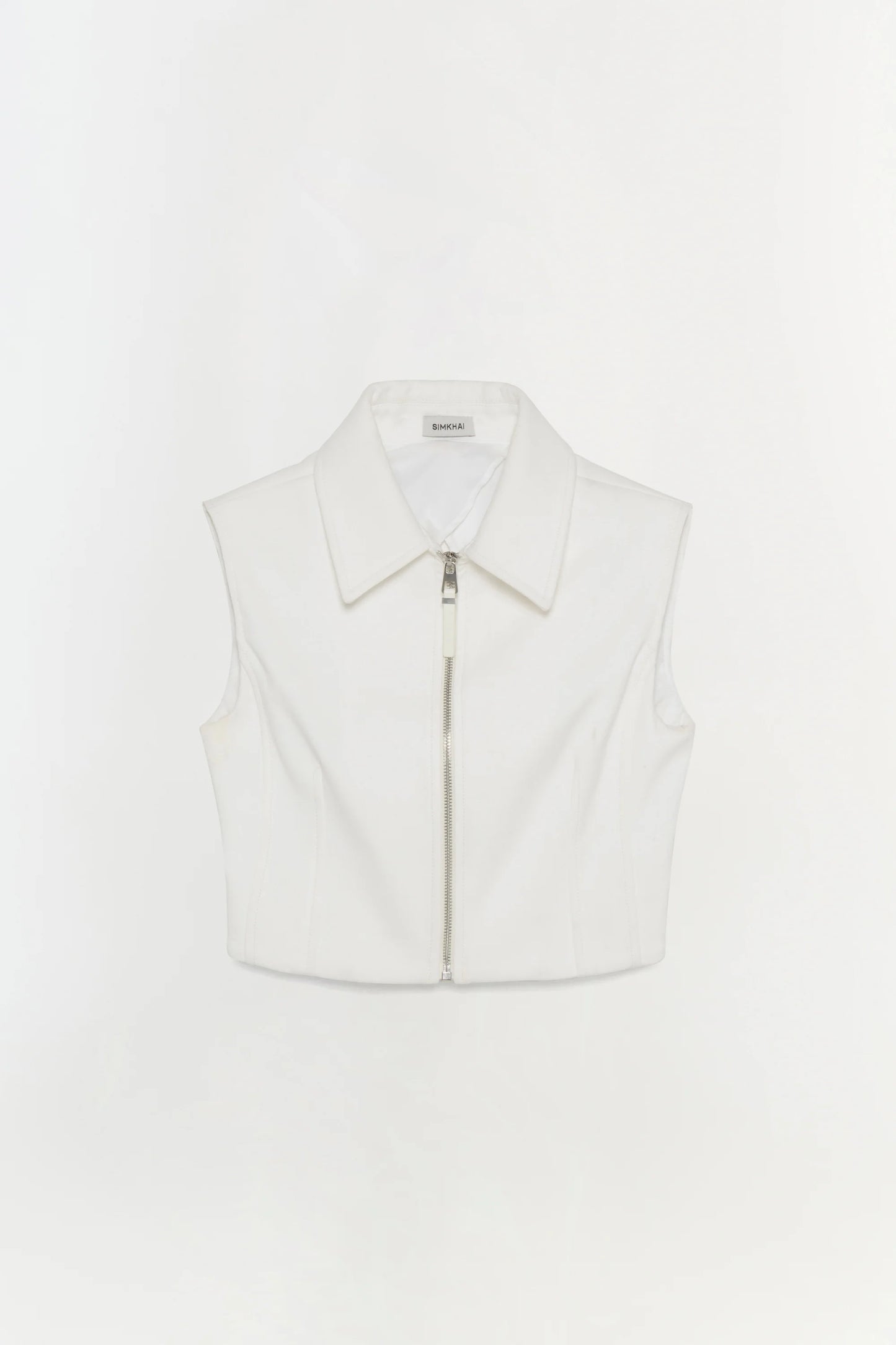 SIMKHAI Alix Sleeveless Zip Up Top