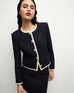 VERONICA BEARD Mabel Collarless Tweed Jacket