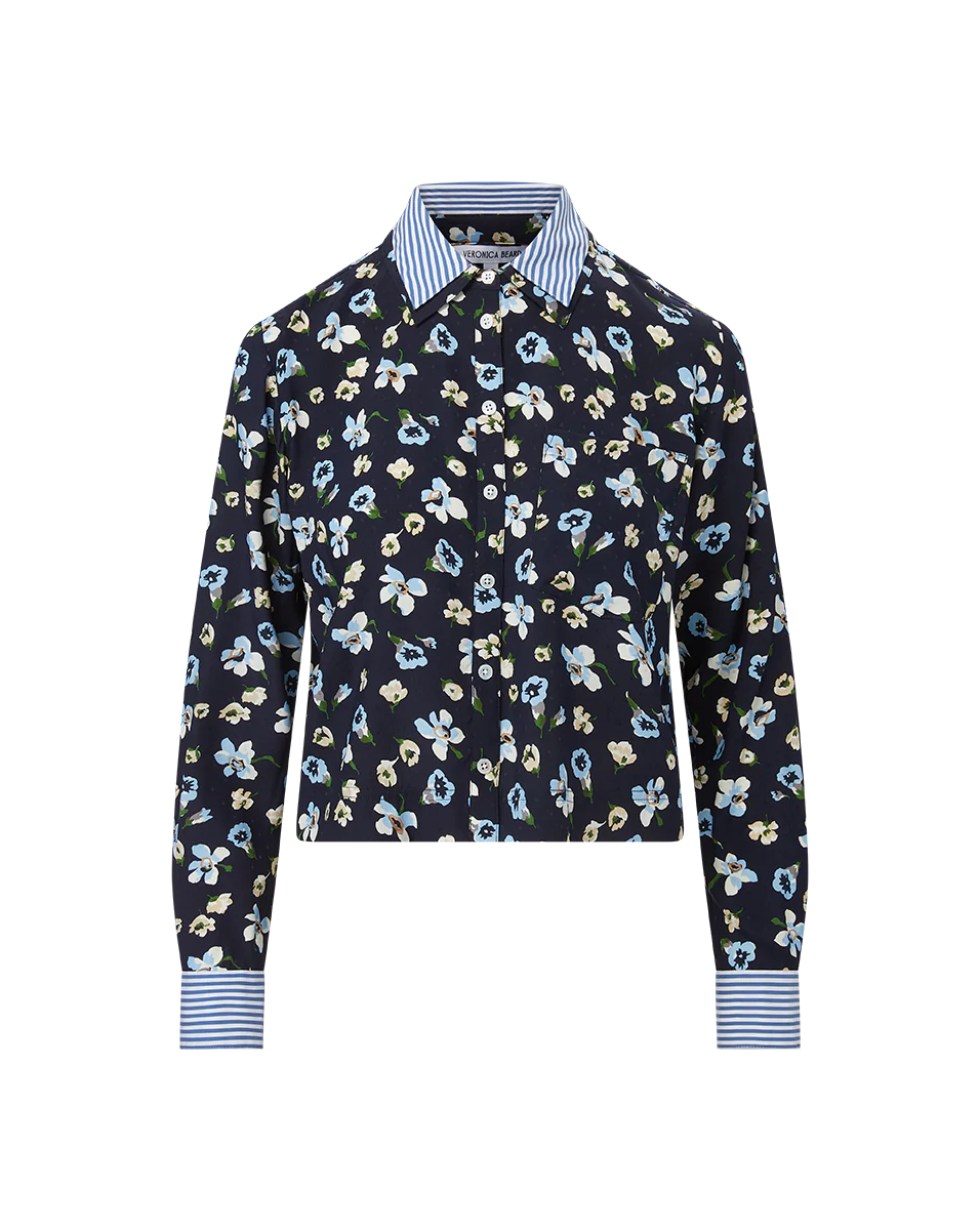 VERONICA BEARD Maia Floral Silk Shirt