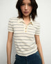 VERONICA BEARD Brandt Striped Cashmere Polo