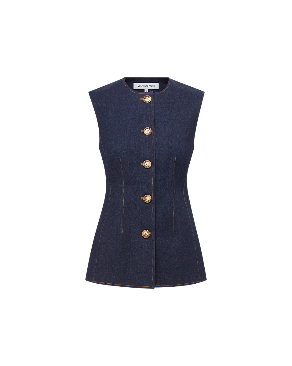 VERONICA BEARD Jessup Tailored Denim Vest