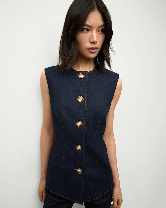 VERONICA BEARD Jessup Tailored Denim Vest