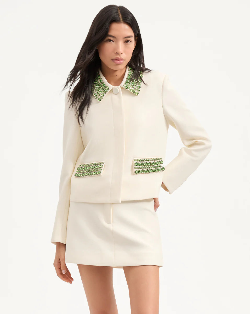 VERONICA BEARD Imogen Embellished Cropped Jacket