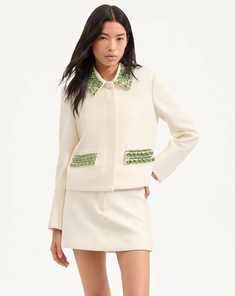 VERONICA BEARD Imogen Embellished Cropped Jacket