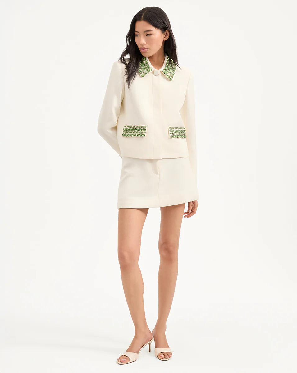 VERONICA BEARD Imogen Embellished Cropped Jacket