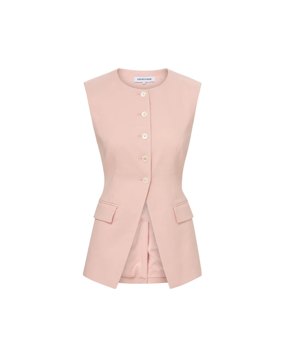 VERONICA BEARD Lois Linen Vest Top