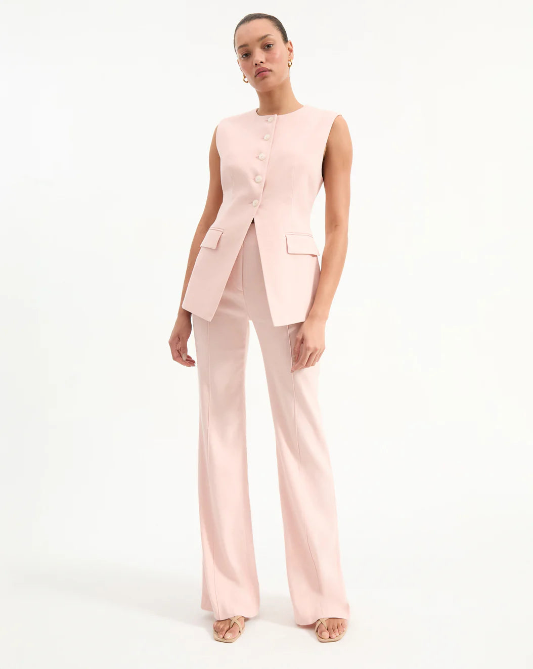 VERONICA BEARD Komi Wide Leg Linen Pant