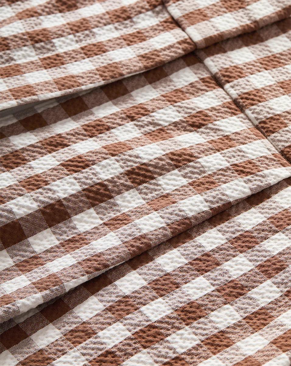 VERONICA BEARD Haina Gingham Seersucker Short