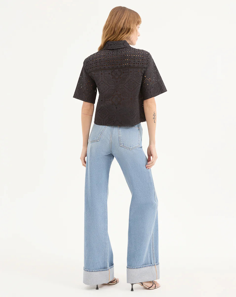 VERONICA BEARD Spruce Eyelet Top