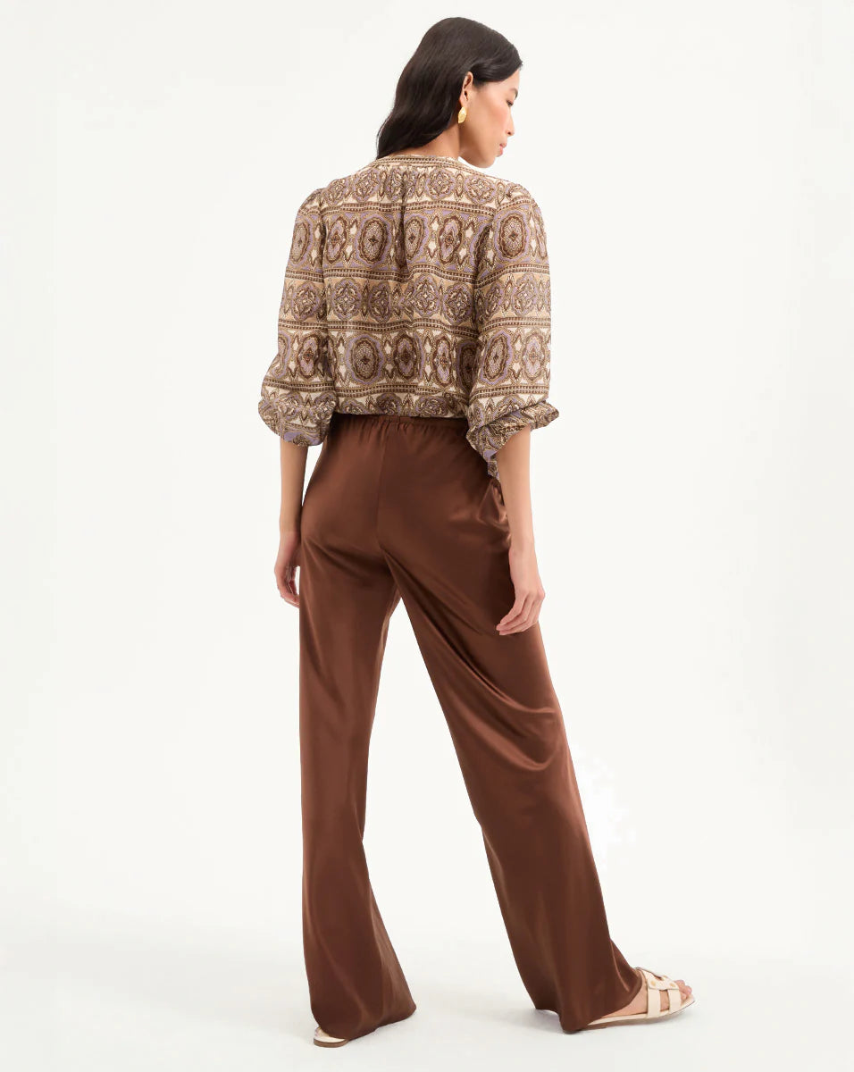 VERONICA BEARD Ashlynn Silk-Linen Top