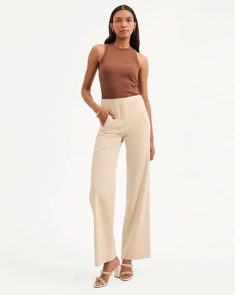 VERONICA BEARD Jude Metallic Pinstripe Pant