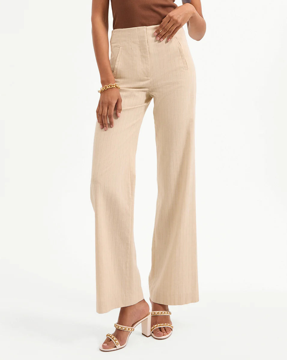 VERONICA BEARD Jude Metallic Pinstripe Pant