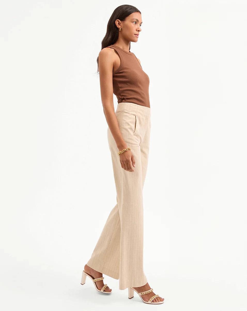 VERONICA BEARD Jude Metallic Pinstripe Pant