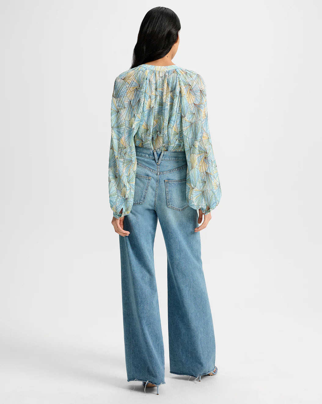 VERONICA BEARD Fennel Pleated Blouse