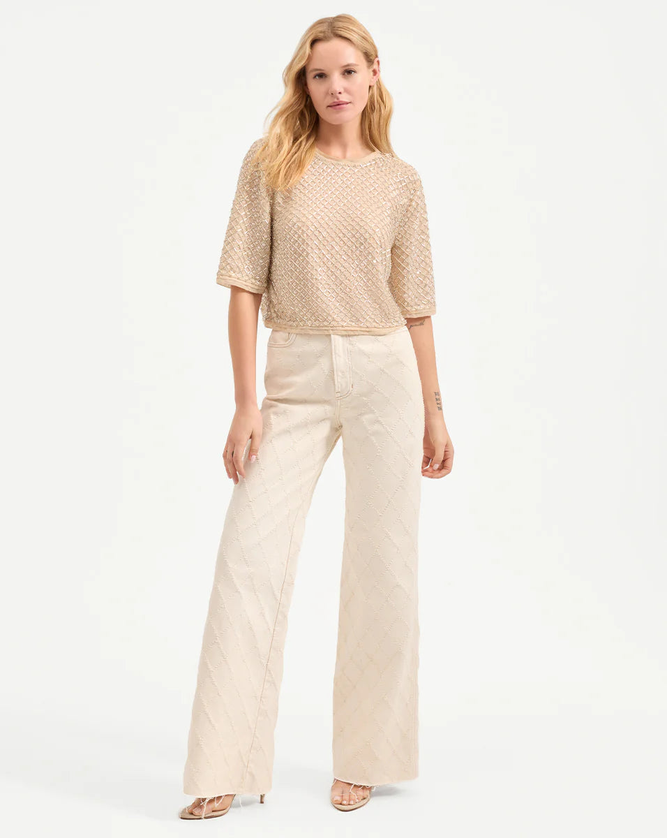 VERONICA BEARD Novalie Beaded Top