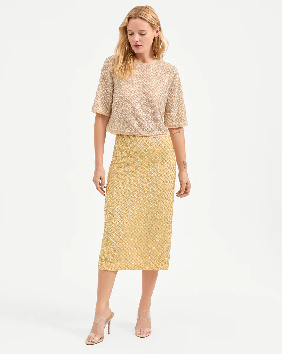 VERONICA BEARD Novalie Beaded Top