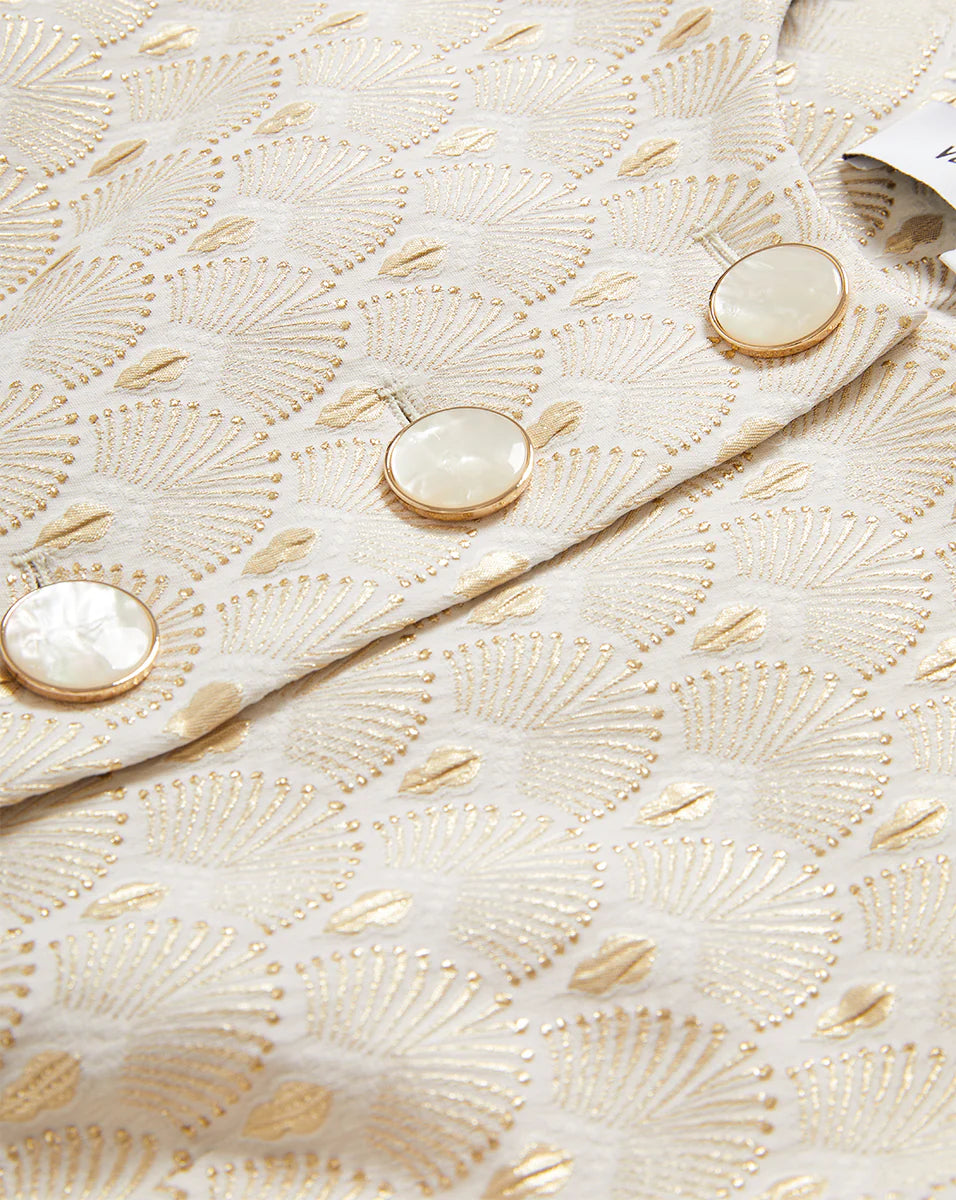 VERONICA BEARD Lois Gold Print Vest