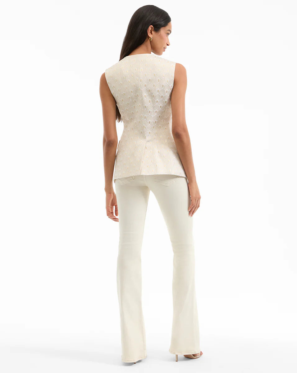 VERONICA BEARD Lois Gold Print Vest