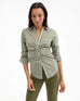 VERONICA BEARD Devra Ruched Button-Down Shirt