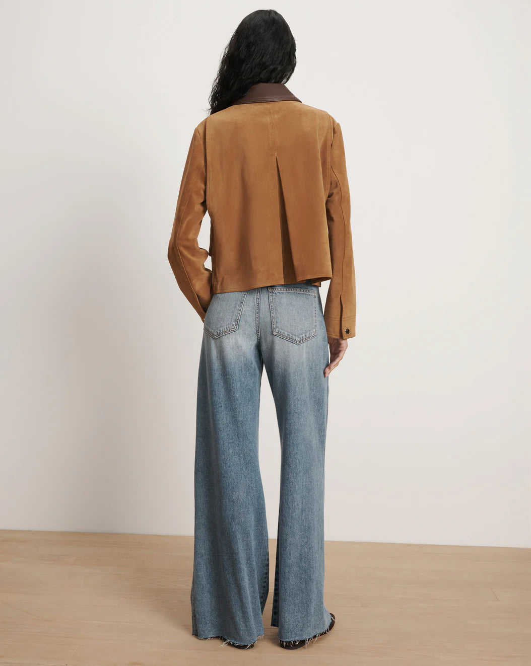 VERONICA BEARD Walters Suede Cropped Jacket