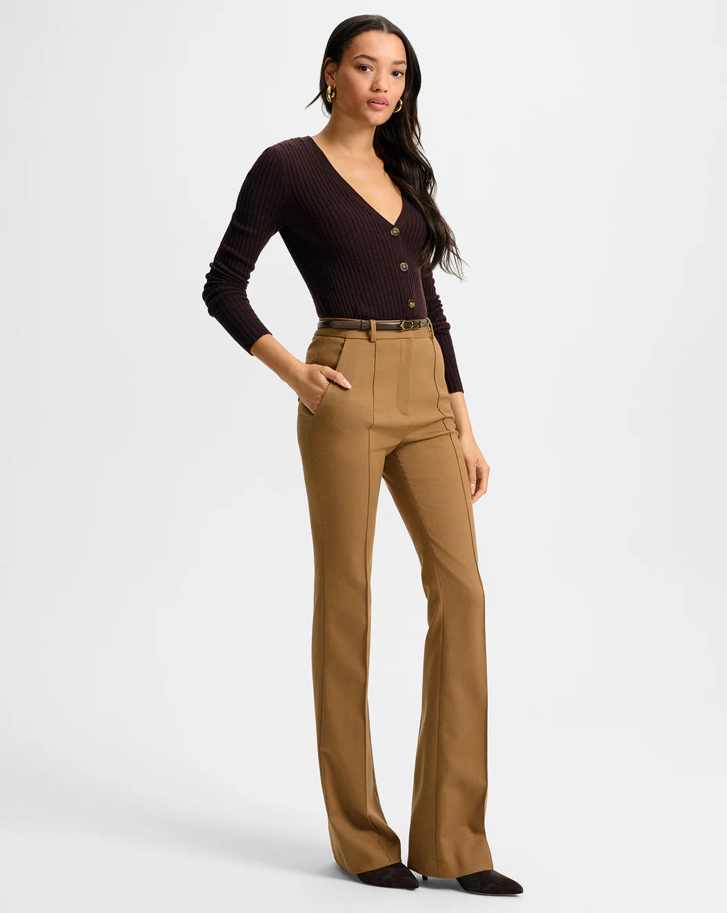 VERONICA BEARD Gracie Belted Flare Pant