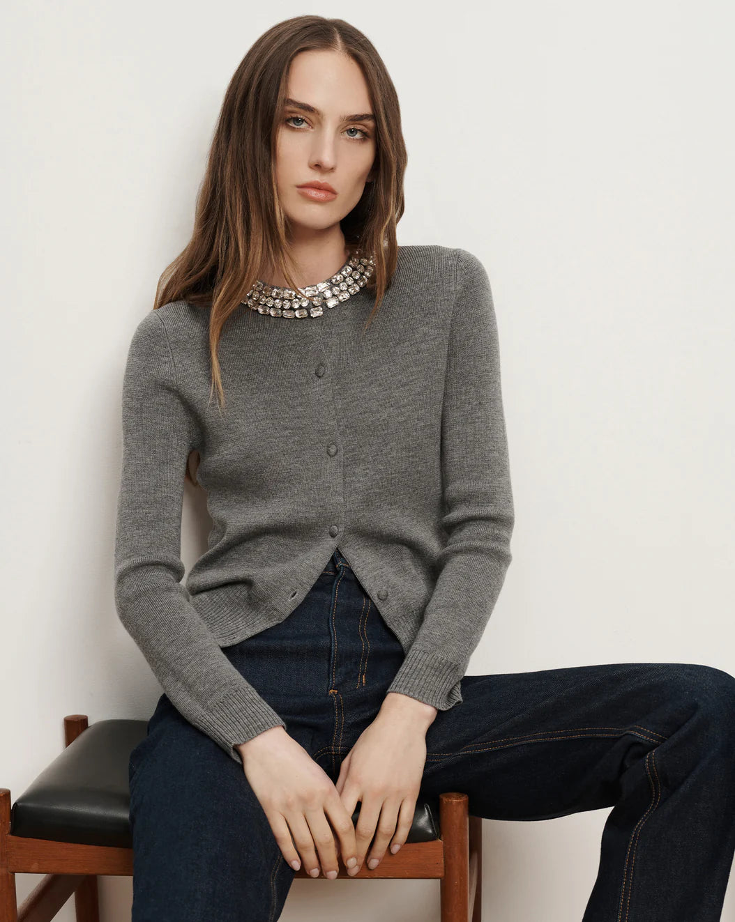 VERONICA BEARD Daro Crystal Embellished Cardigan