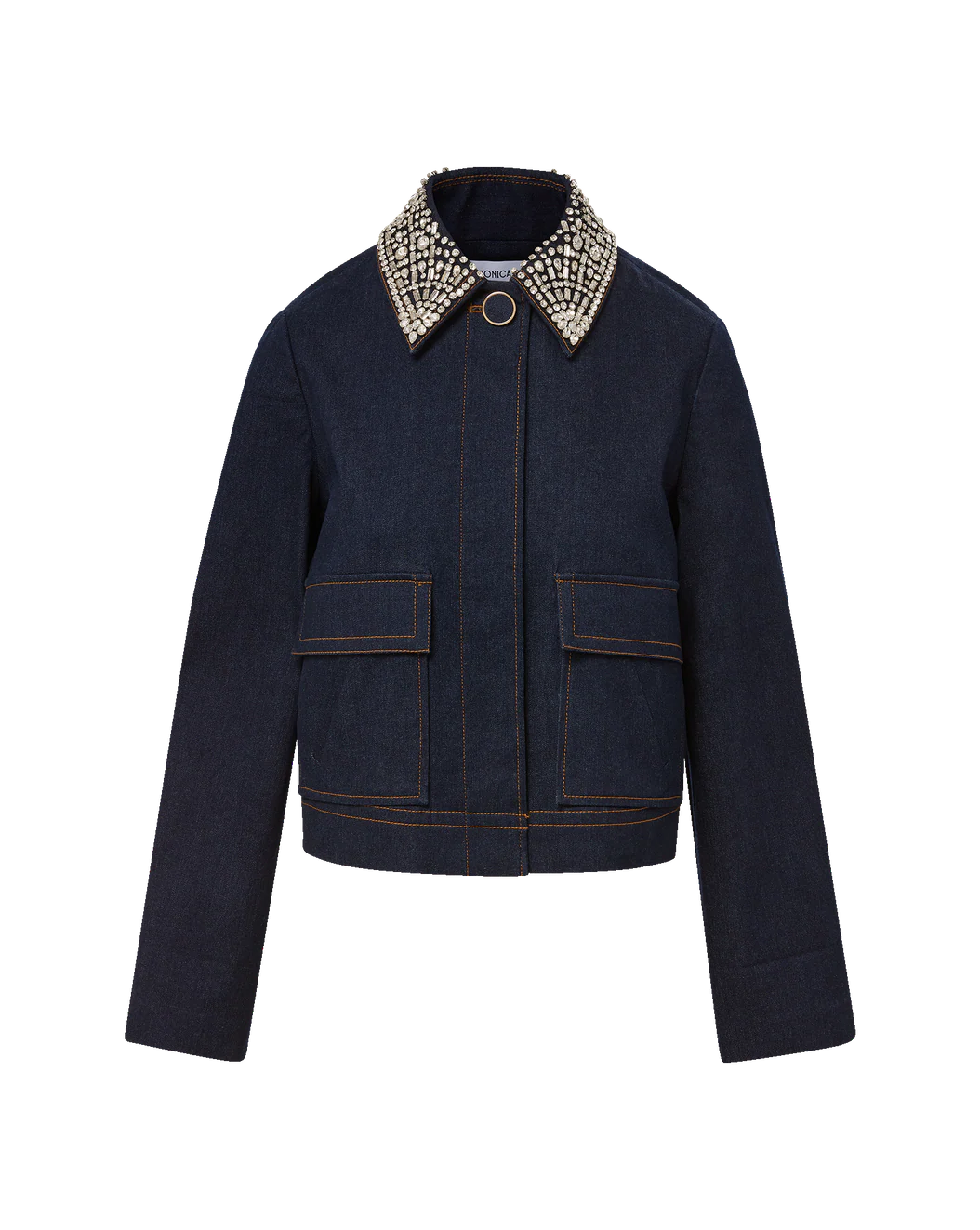 VERONICA BEARD Barrington Embellished Denim Jacket
