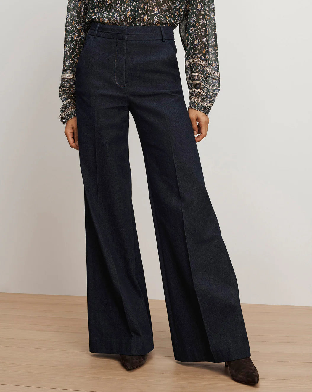 VERONICA BEARD Crue Wide-Leg Denim Pant