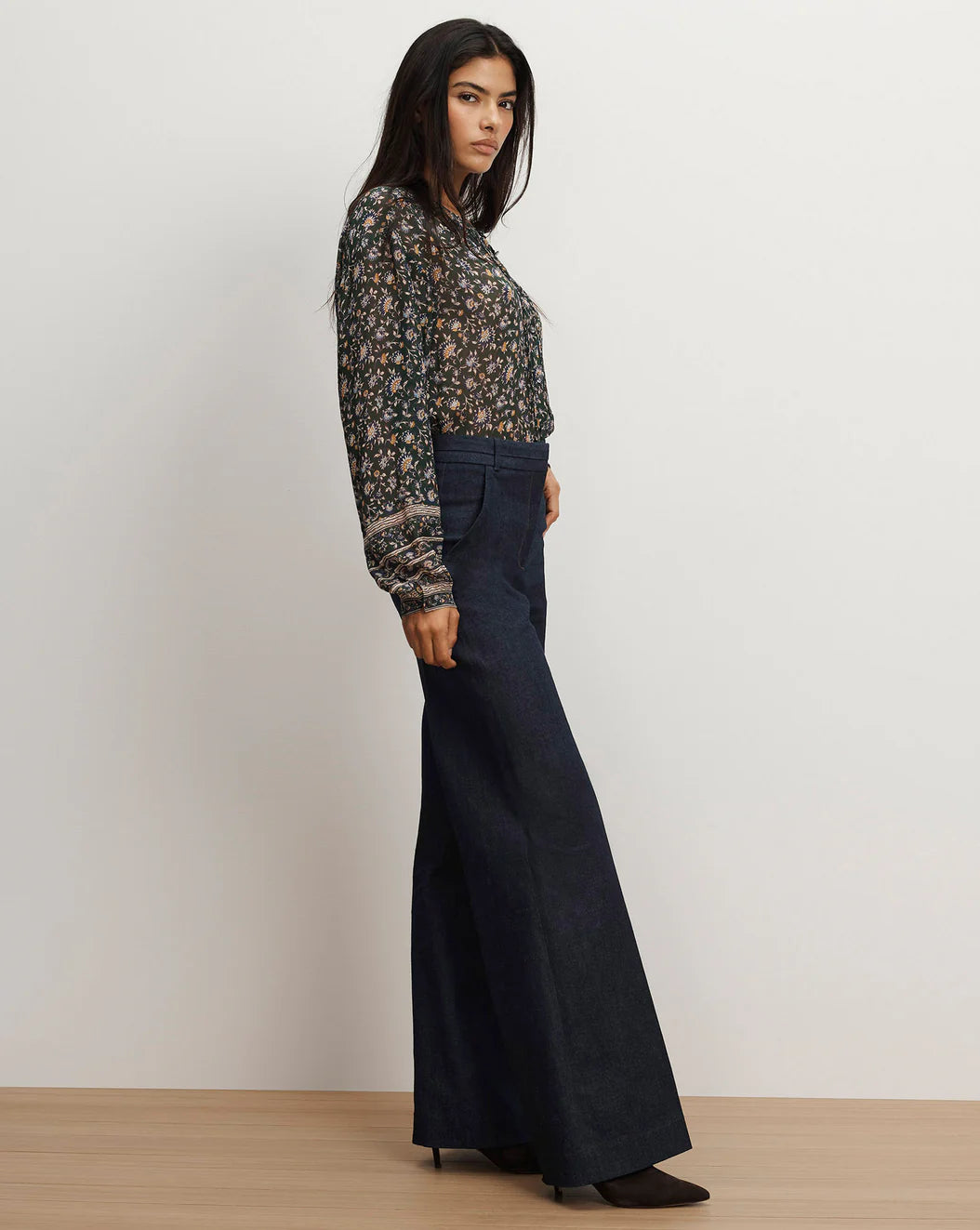 VERONICA BEARD Crue Wide-Leg Denim Pant