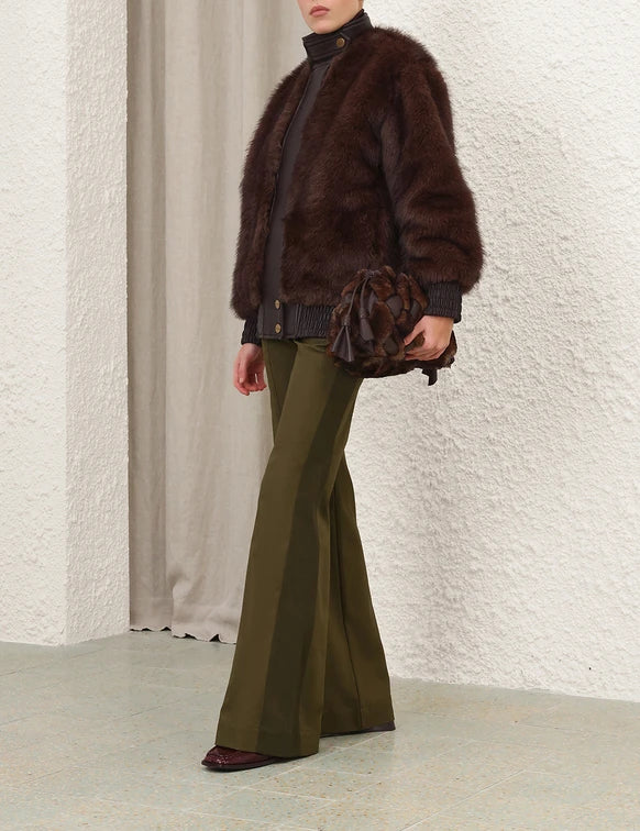 ZIMMERMANN Valiant Faux Fur Bomber