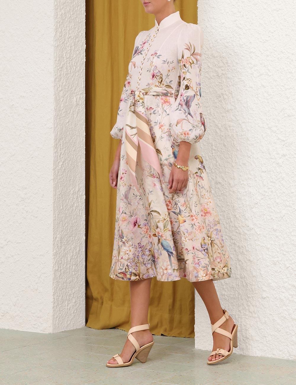 ZIMMERMANN Rebellion Button Midi Dress