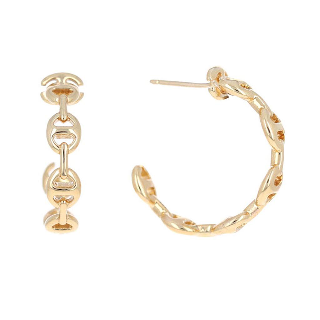 HOORSENBUHS Gold Link 25mm Hoop Earrings