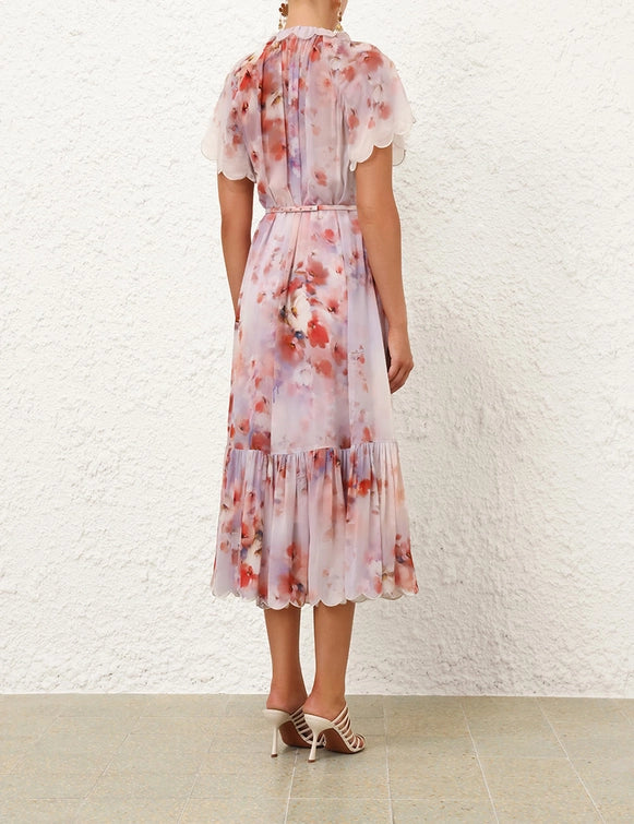 ZIMMERMANN Crush Flutter Midi Dress
