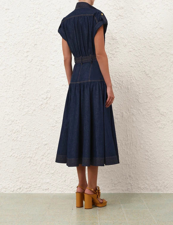 ZIMMERMANN Denim Midi Dress
