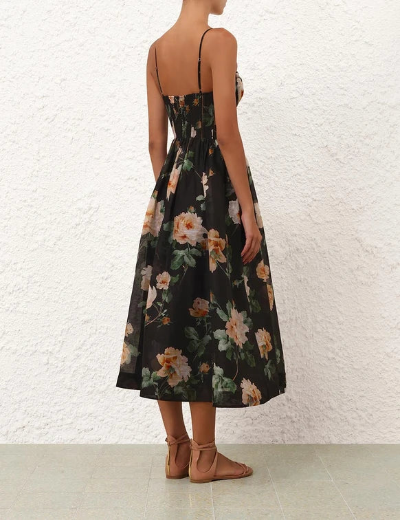 ZIMMERMANN Luna Corset Midi Dress