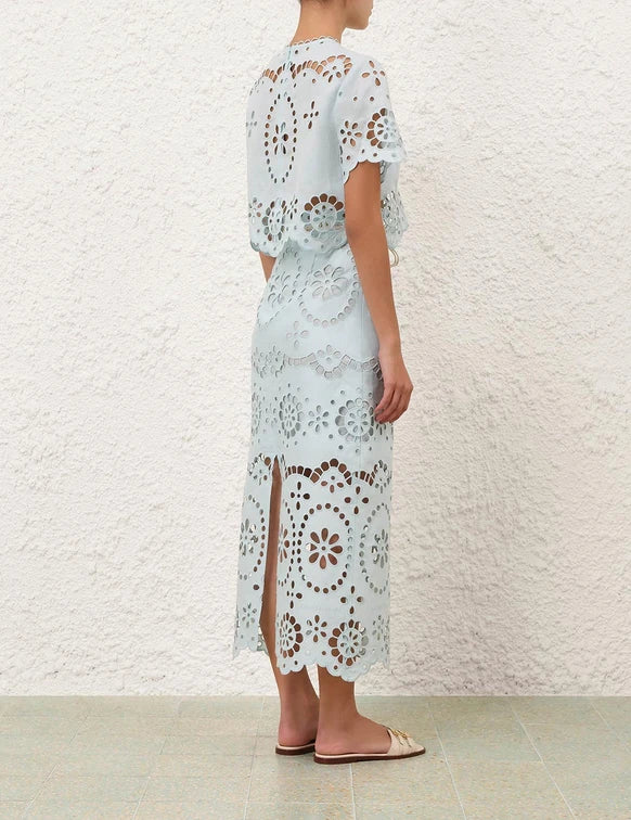 ZIMMERMANN Awaken Embroidered Skirt