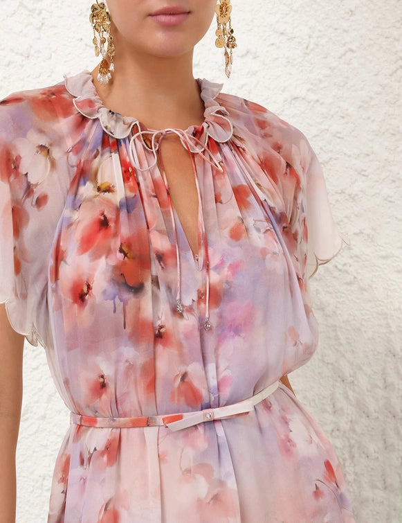 ZIMMERMANN Crush Flutter Midi Dress