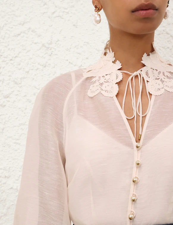 ZIMMERMANN Rebellion Collared Blouse