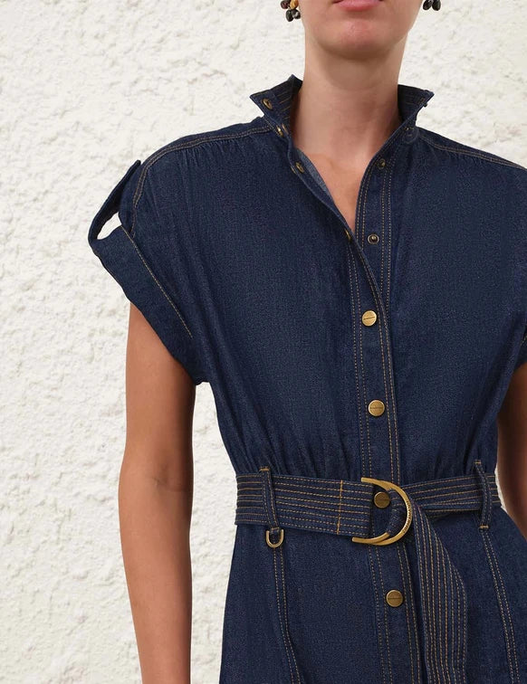 ZIMMERMANN Denim Midi Dress