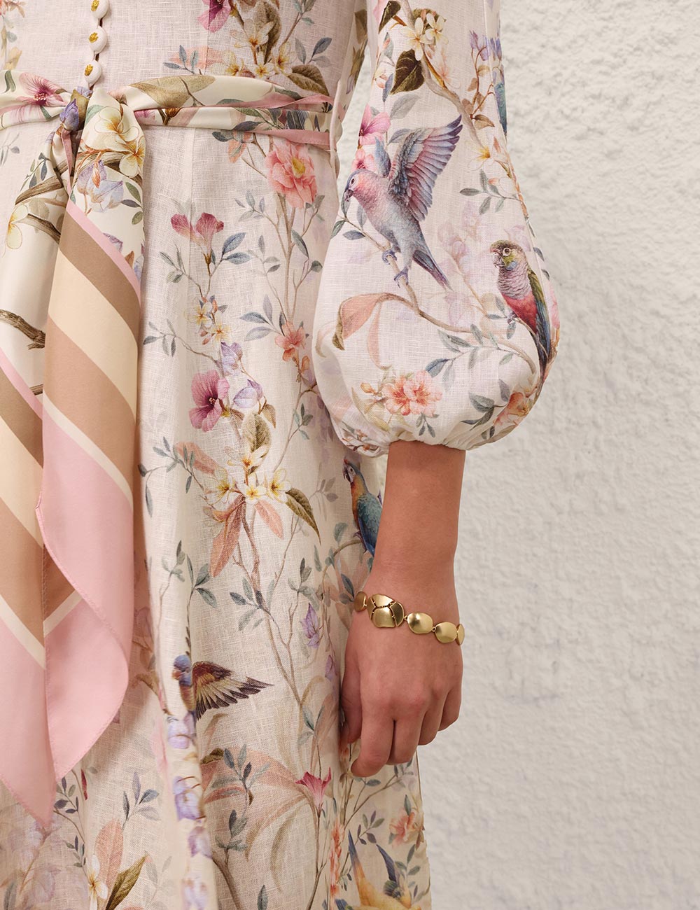 ZIMMERMANN Rebellion Button Midi Dress