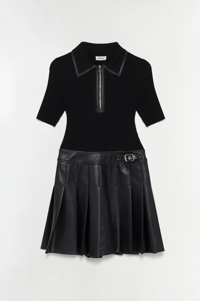 SIMKHAI Linnie Knit Combo Midi Dress