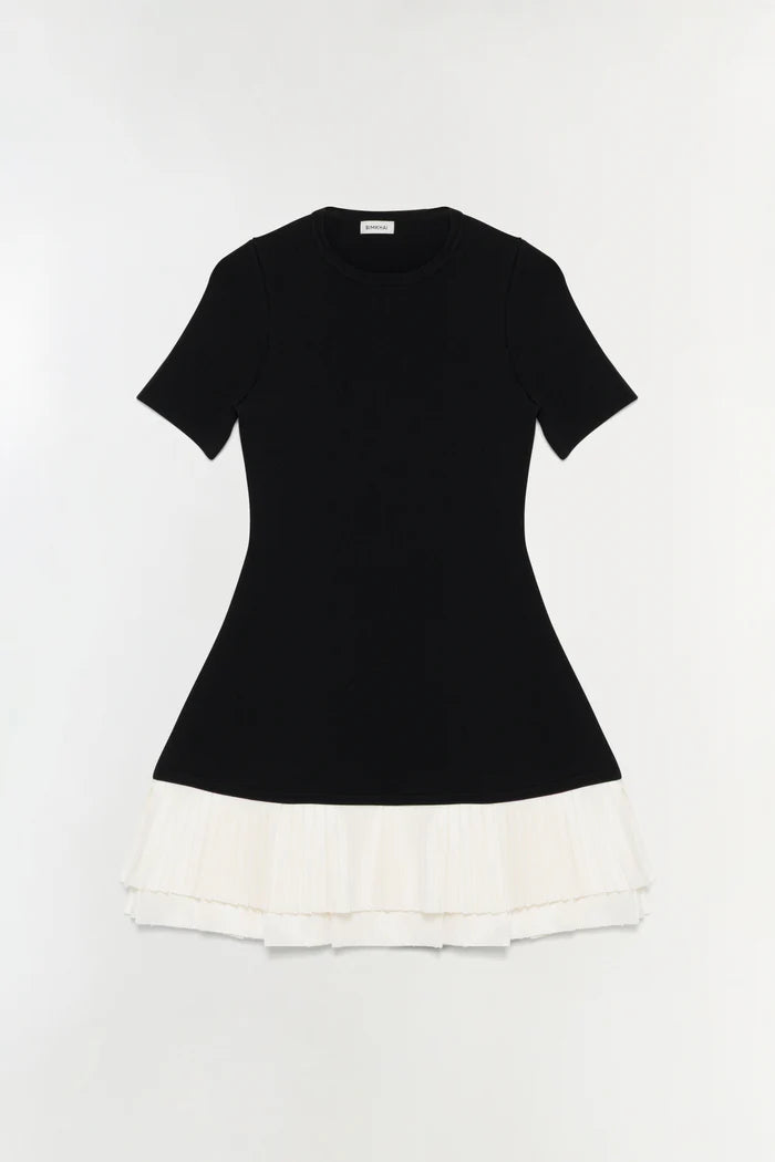 SIMKHAI Lorin Taffeta Knit Midi Dress
