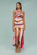 AMUR Casi Printed Jersey Midi Dress