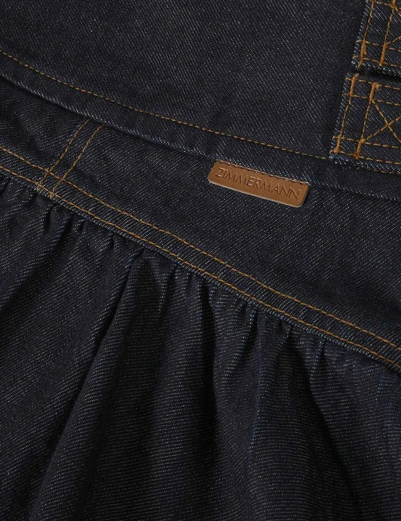 ZIMMERMANN Denim Cargo Mini Skirt