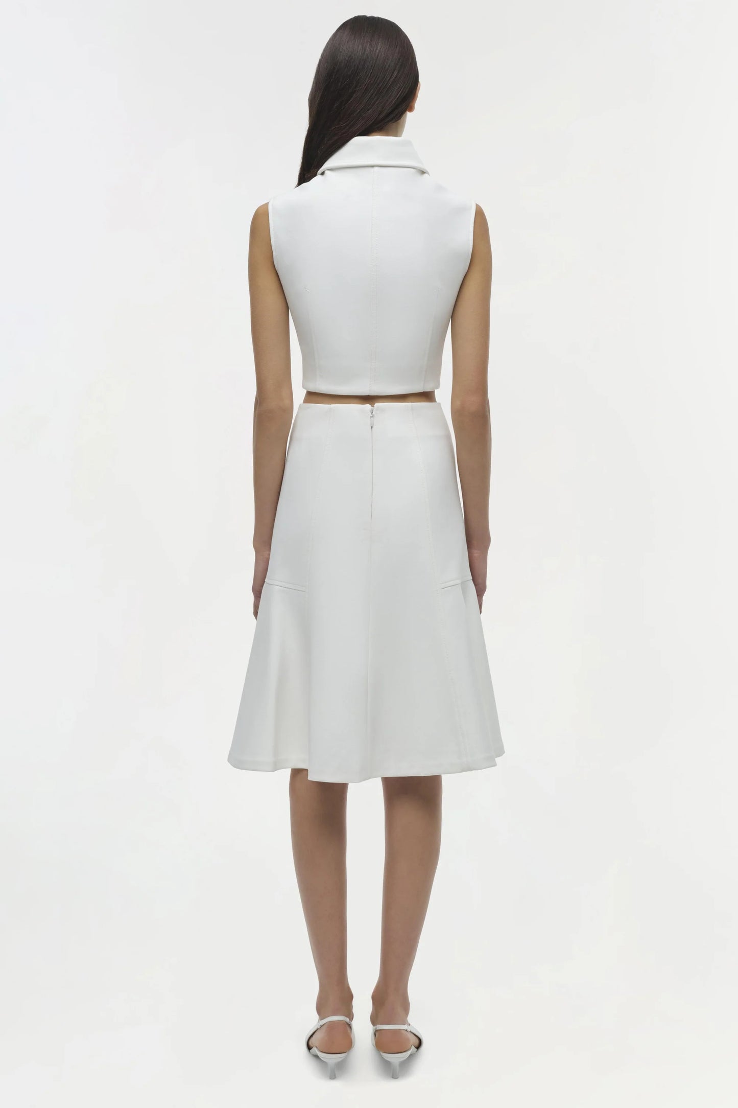 SIMKHAI Alix Sleeveless Zip Up Top