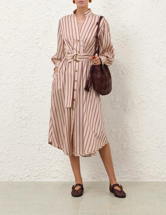 ZIMMERMANN Valiant Tuck Shirt Dress